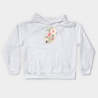 Botanical dainty watercolor floral bouquets Kids Hoodie